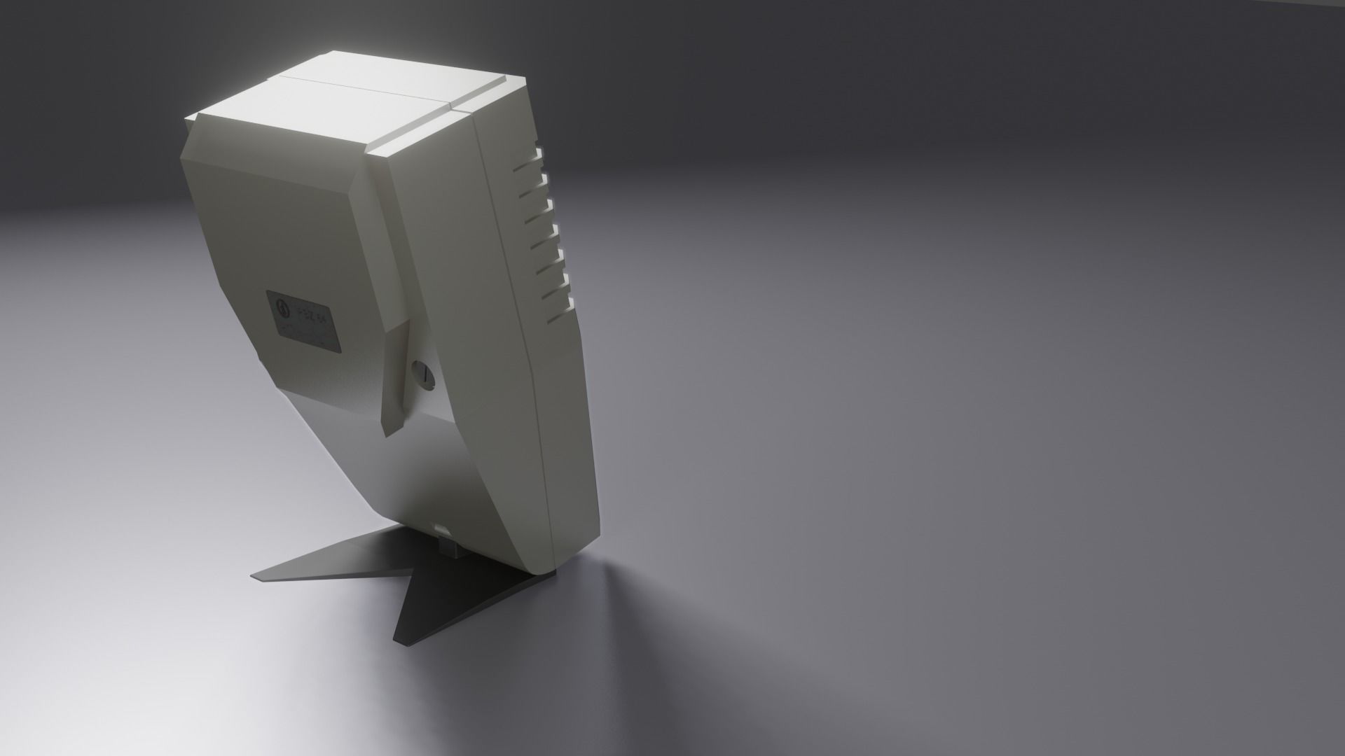 vintage tape recorder microphone from GDR Low-poly 3D model_4