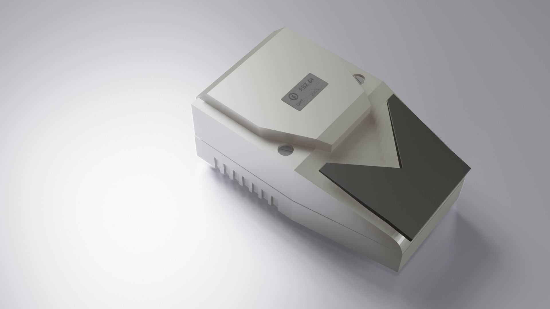 vintage tape recorder microphone from GDR Low-poly 3D model_6