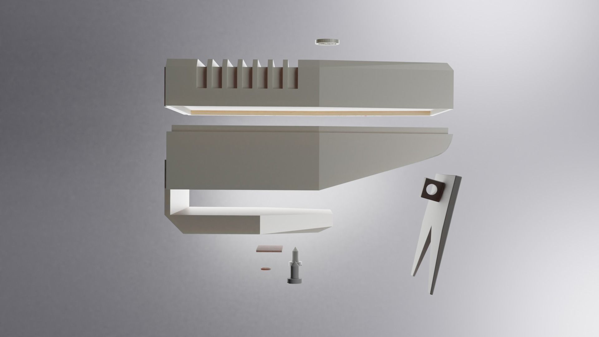 vintage tape recorder microphone from GDR Low-poly 3D model_5