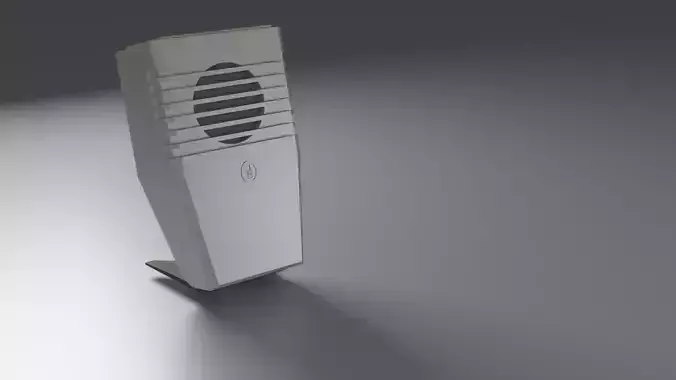vintage tape recorder microphone from GDR Low-poly 3D model