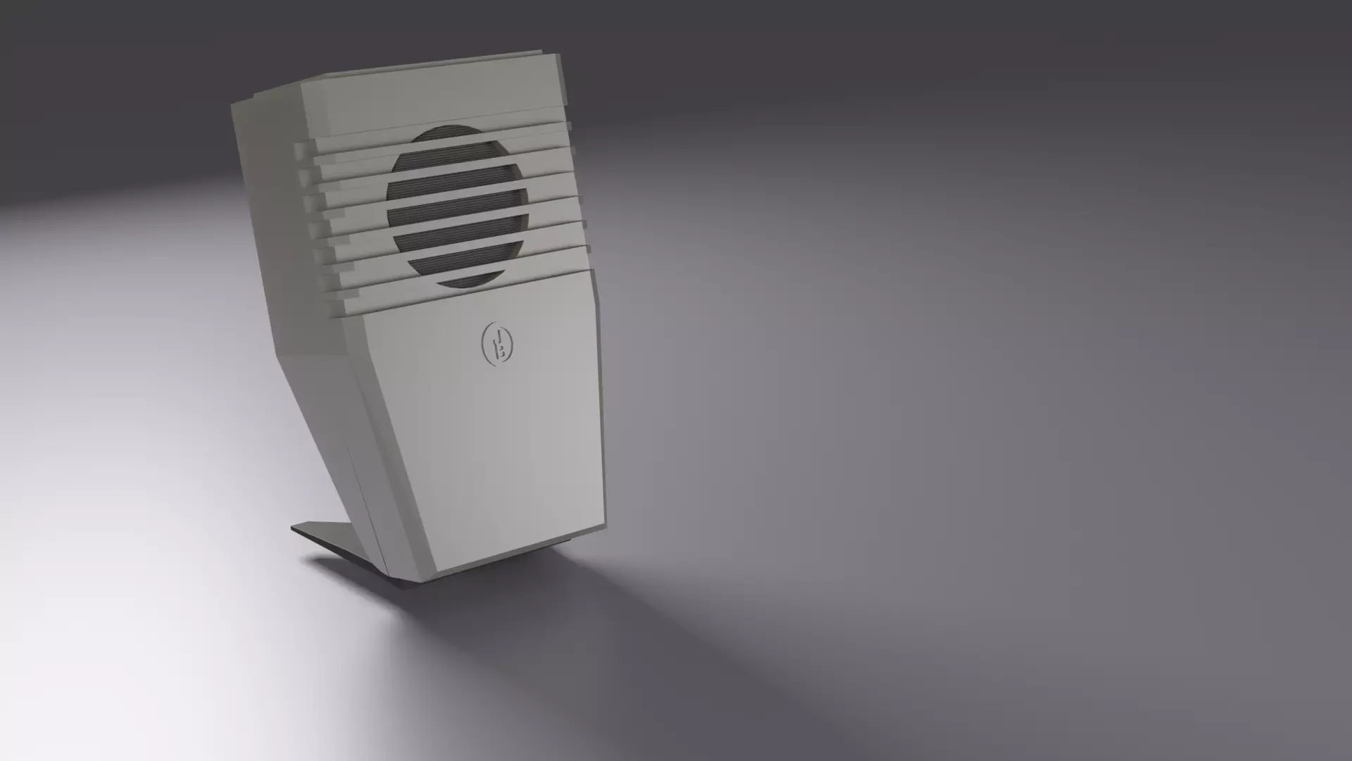 vintage tape recorder microphone from GDR Low-poly 3D model_0