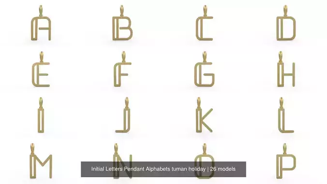 Initial Letters Pendant Alphabets tuman holiday