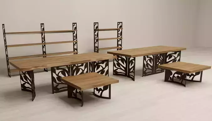 EXECUTIVE TABLE Low-poly 3D model