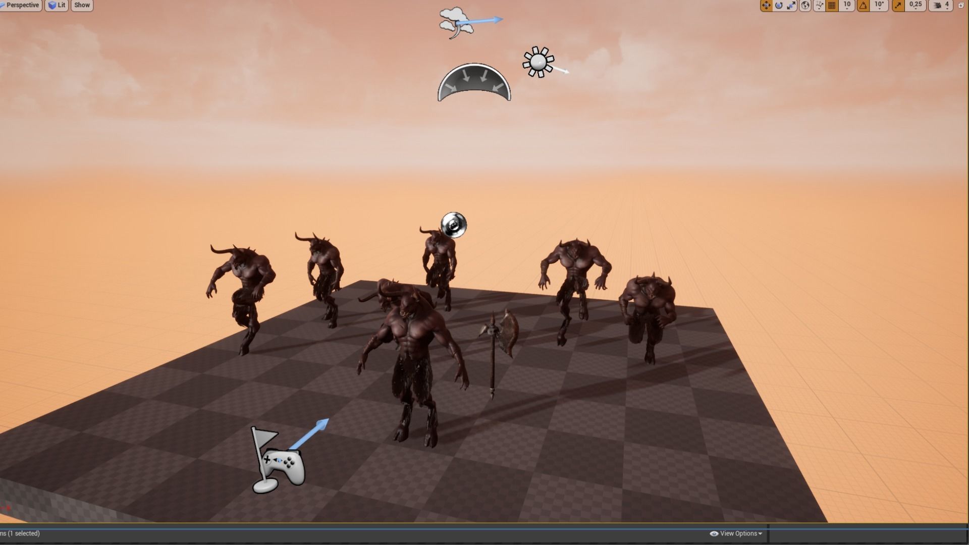 Minotaur demon Low-poly 3D model_4