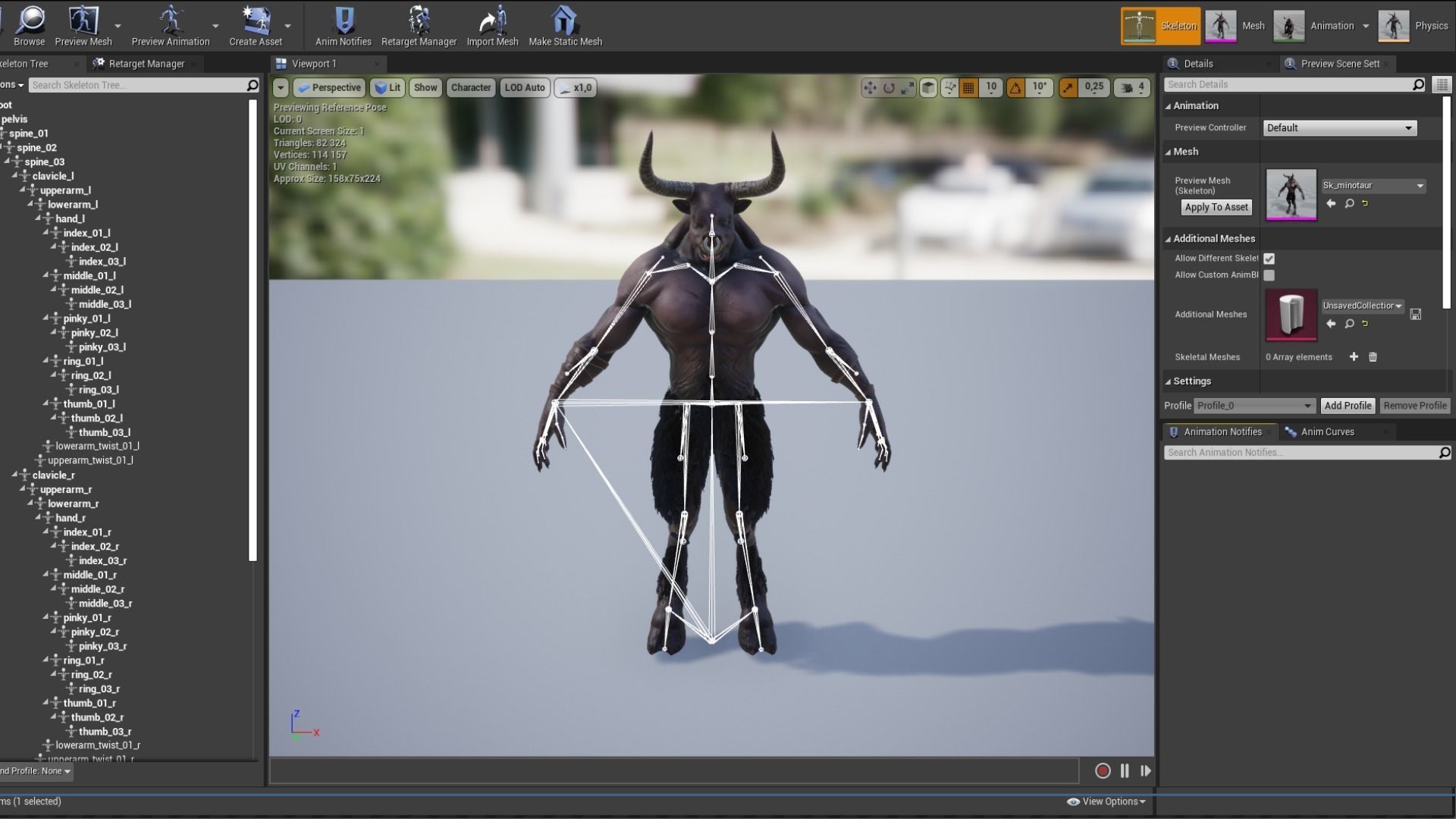 Minotaur demon Low-poly 3D model_3
