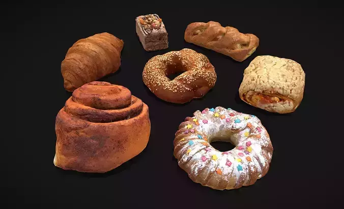 Sweets Group - 7 Photoscaned sweets