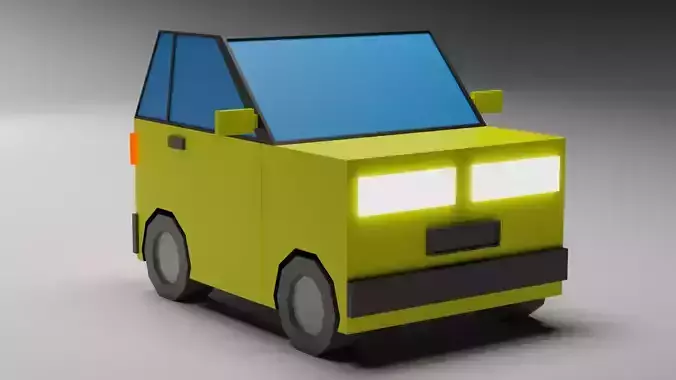 Low-poly car 3D model mini