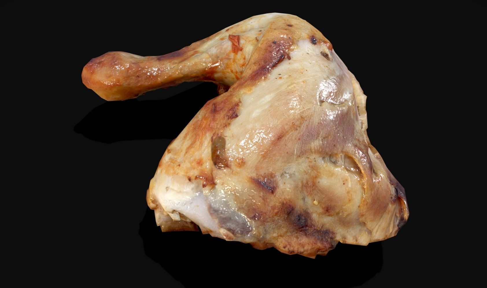Chicken Leg - Photoscaned model Low-poly 3D model_2