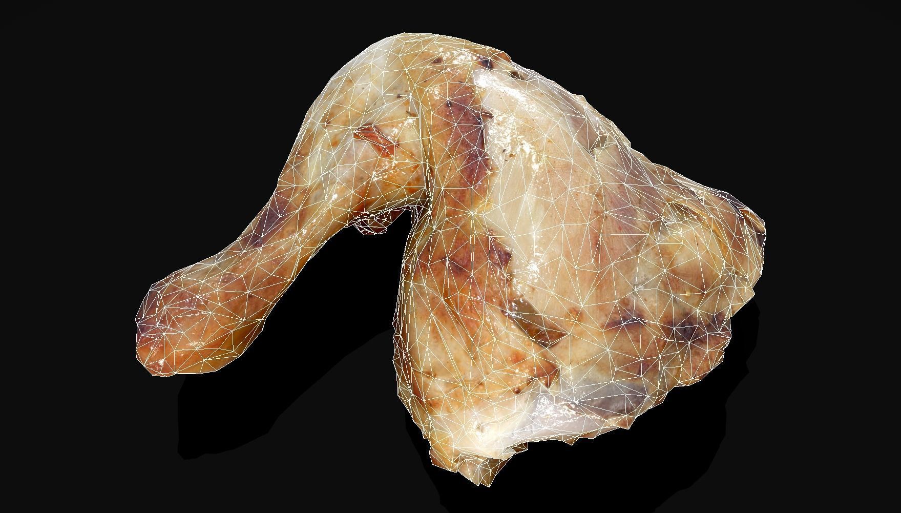 Chicken Leg - Photoscaned model Low-poly 3D model_6