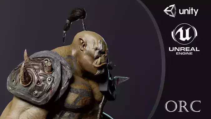 Orc Warrior  Low-poly 3D model