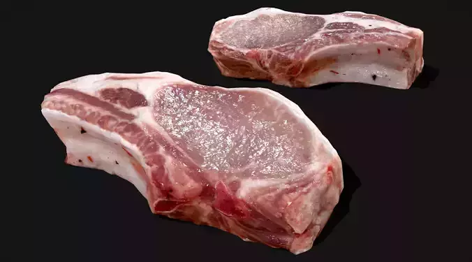 Meat Group - Photoscaned model Low-poly 3D model