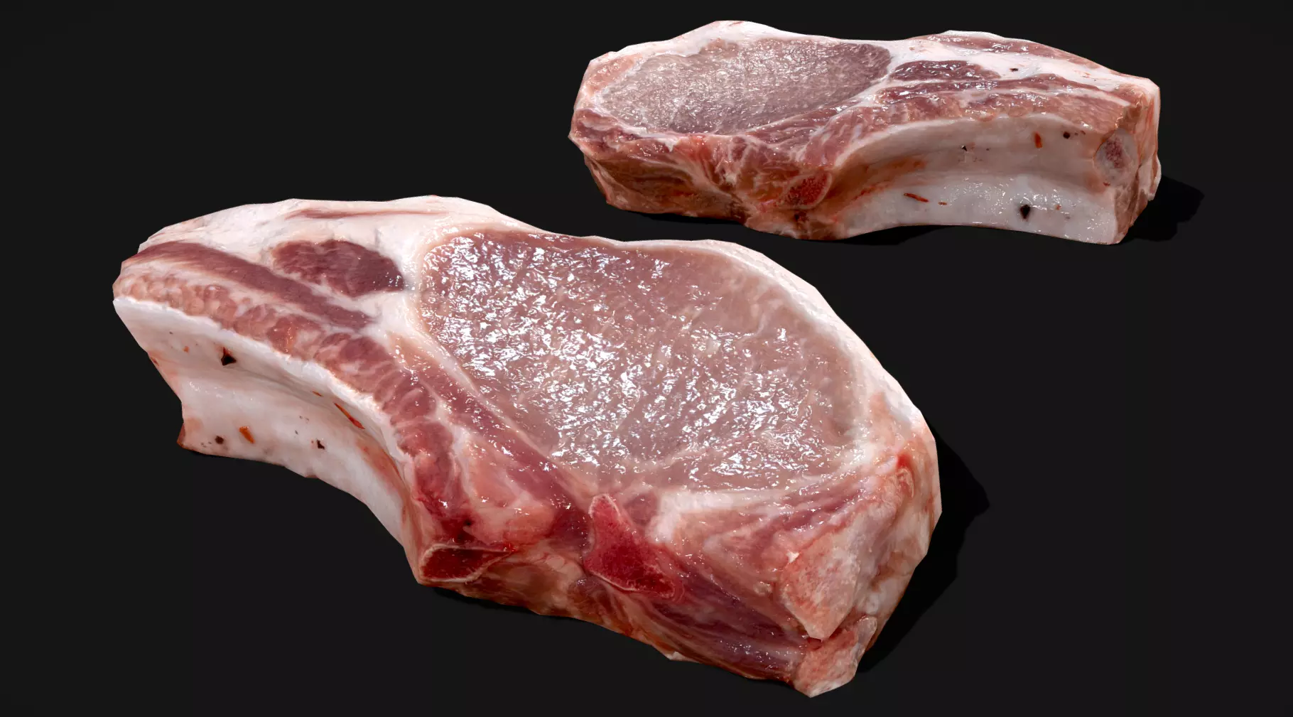 Meat Group - Photoscaned model Low-poly 3D model_0