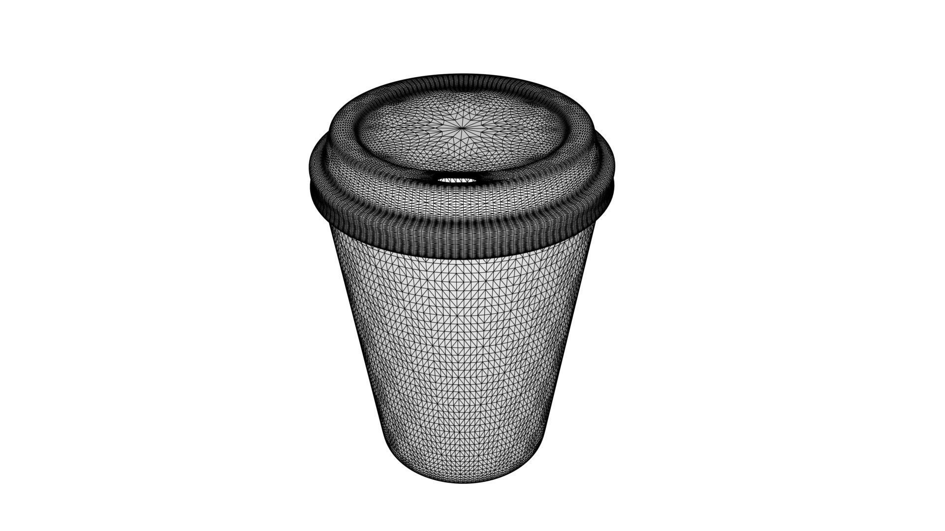Paper Coffee Cup 3D model_7