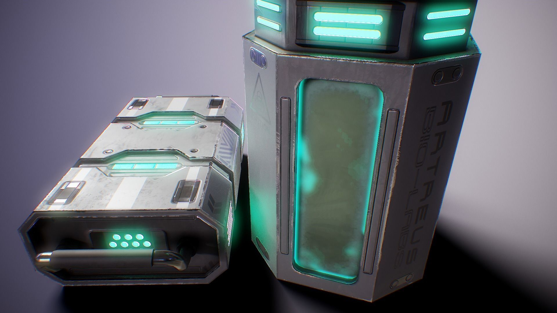 PBR Sci-Fi Lab Props Mini Collection Low-poly 3D model_4