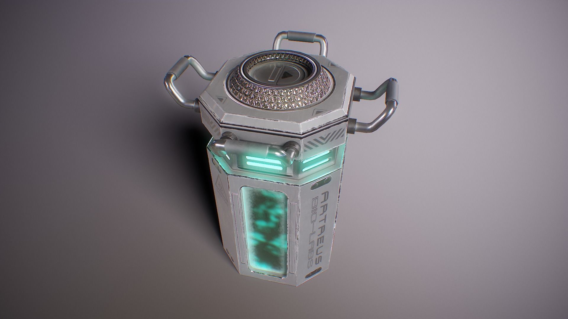 PBR Sci-Fi Lab Props Mini Collection Low-poly 3D model_13