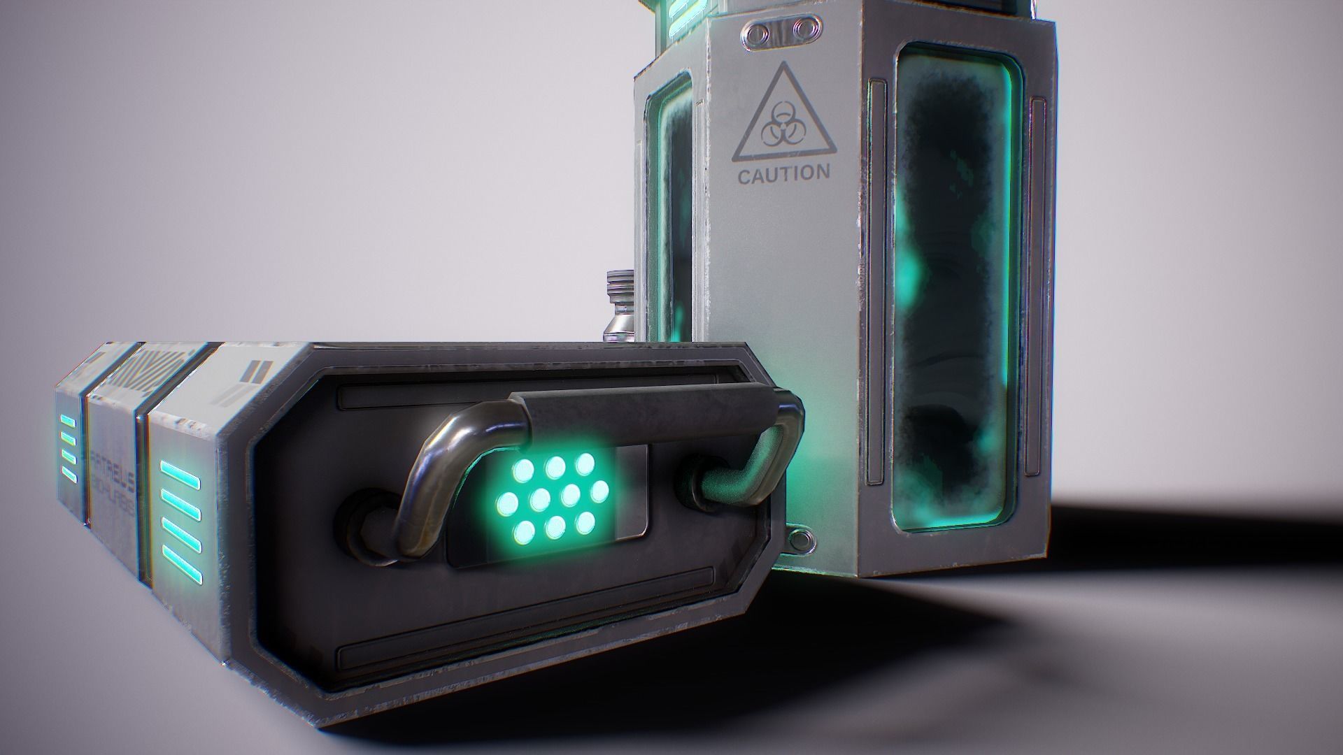 PBR Sci-Fi Lab Props Mini Collection Low-poly 3D model_3