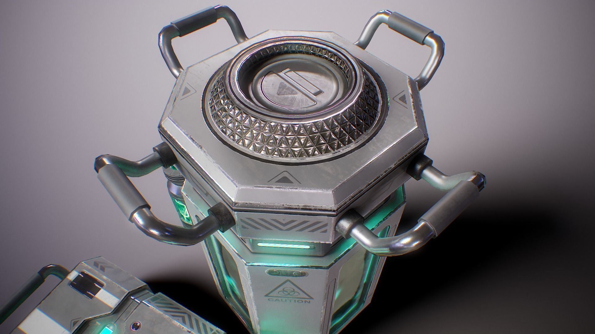 PBR Sci-Fi Lab Props Mini Collection Low-poly 3D model_6