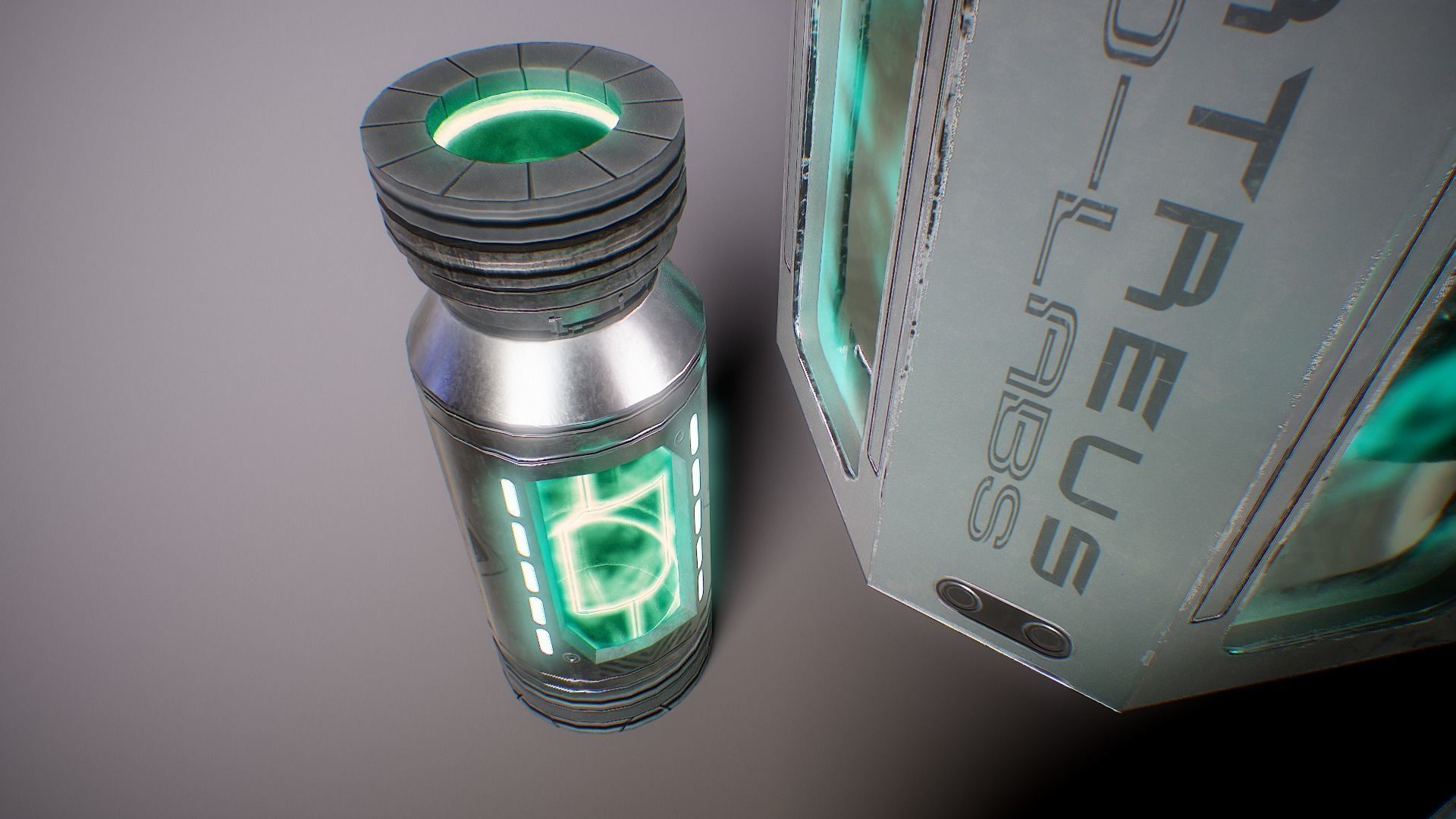 PBR Sci-Fi Lab Props Mini Collection Low-poly 3D model_8