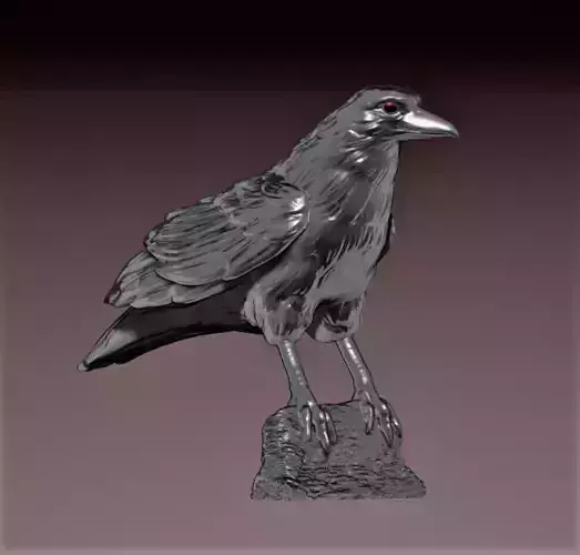 Crow  miniature  3D print model