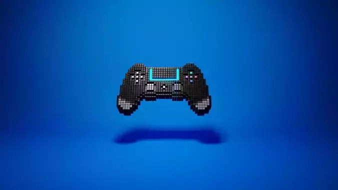 Voxel Style Playstation controller