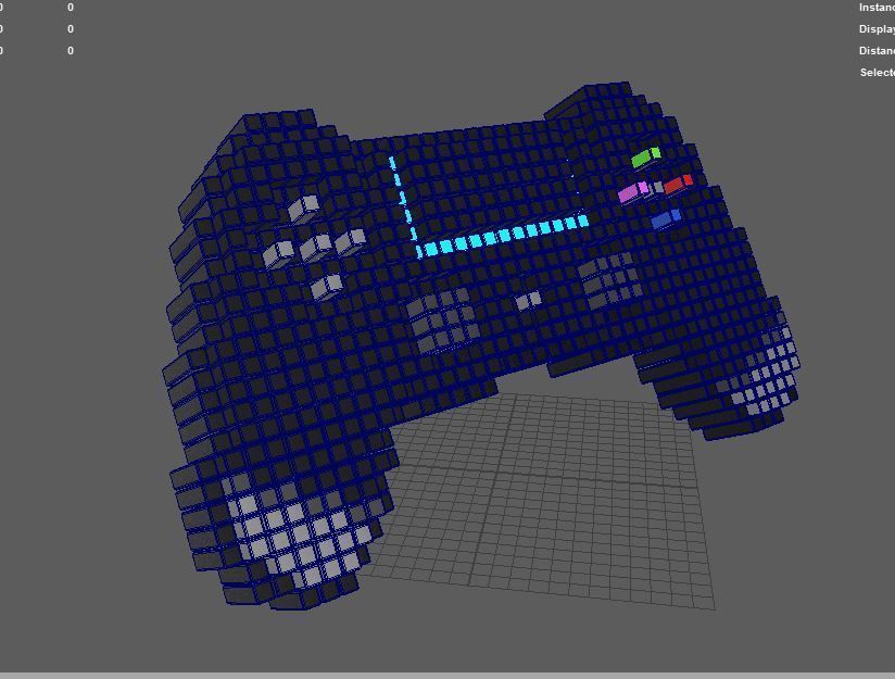 Voxel Style Playstation controller 3D model_5