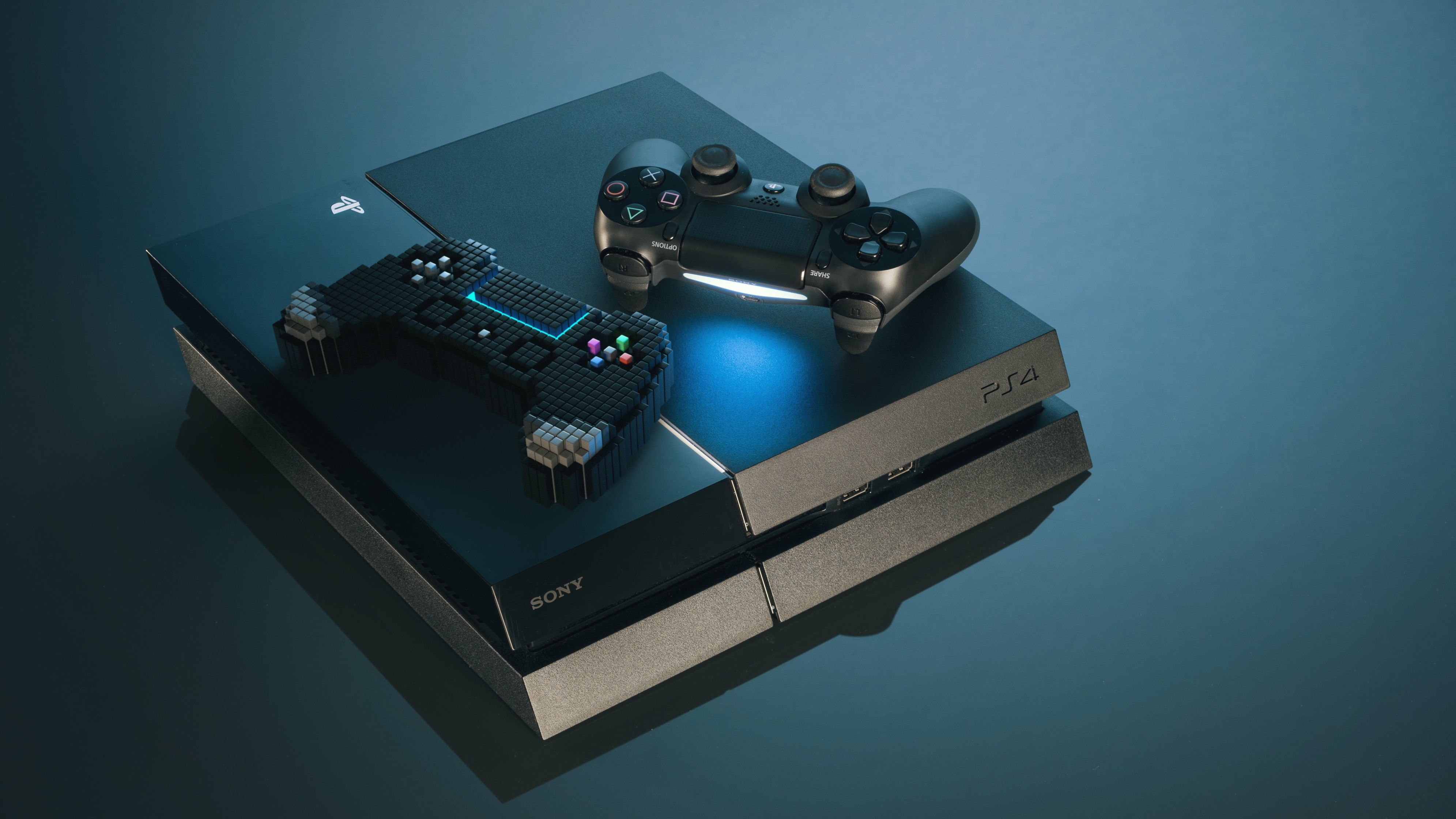 Voxel Style Playstation controller 3D model_1