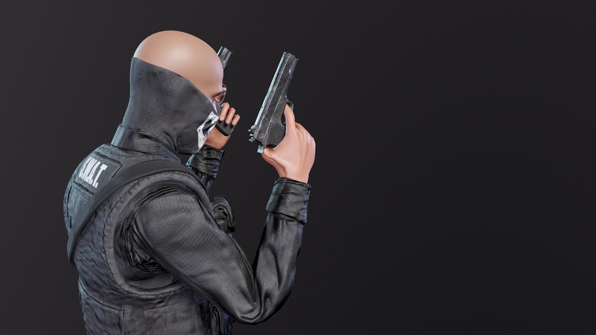 SWAT Seals Low-poly 3D model_10