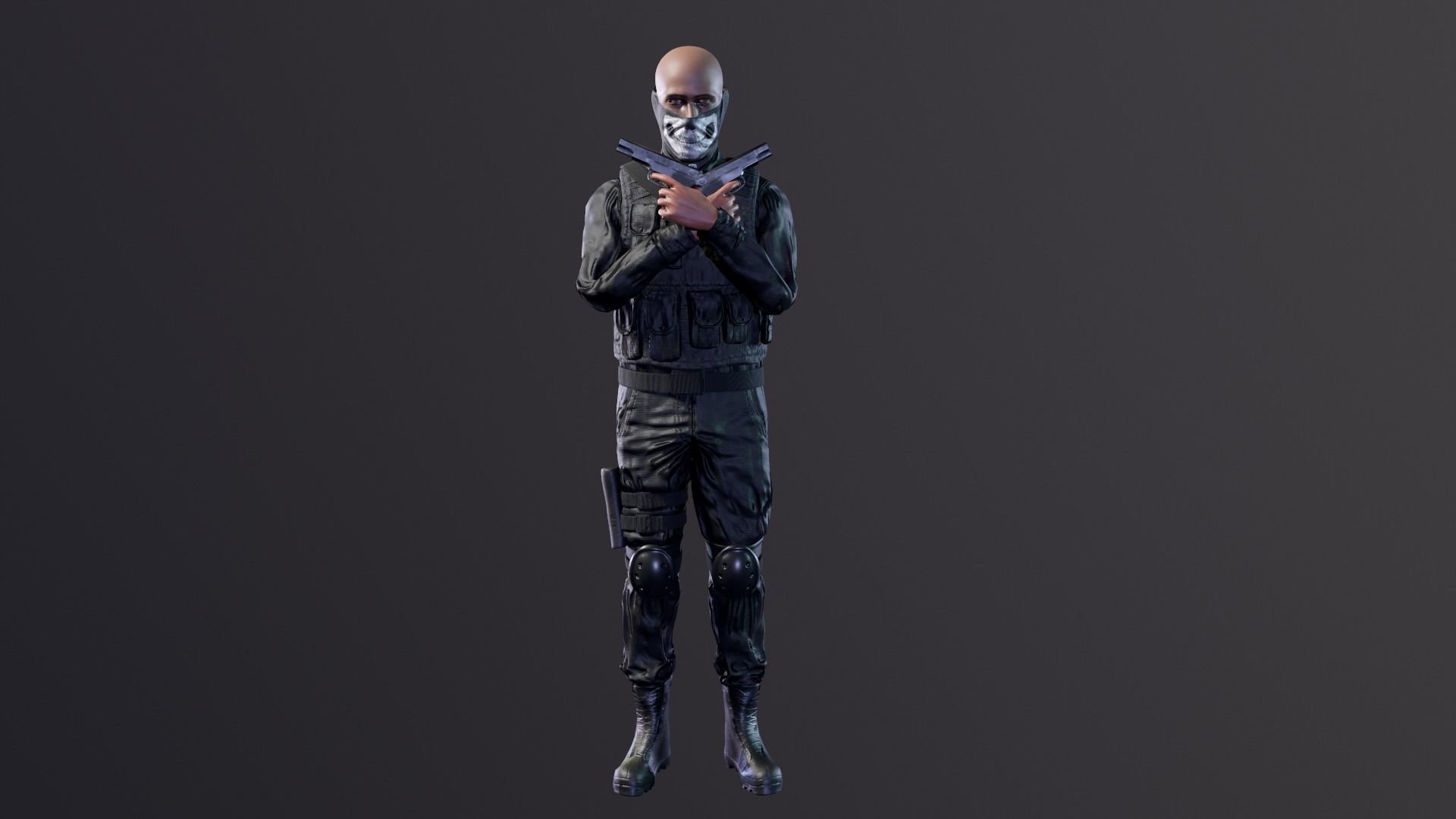 SWAT Seals Low-poly 3D model_4