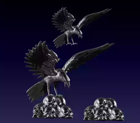 Crow miniature 