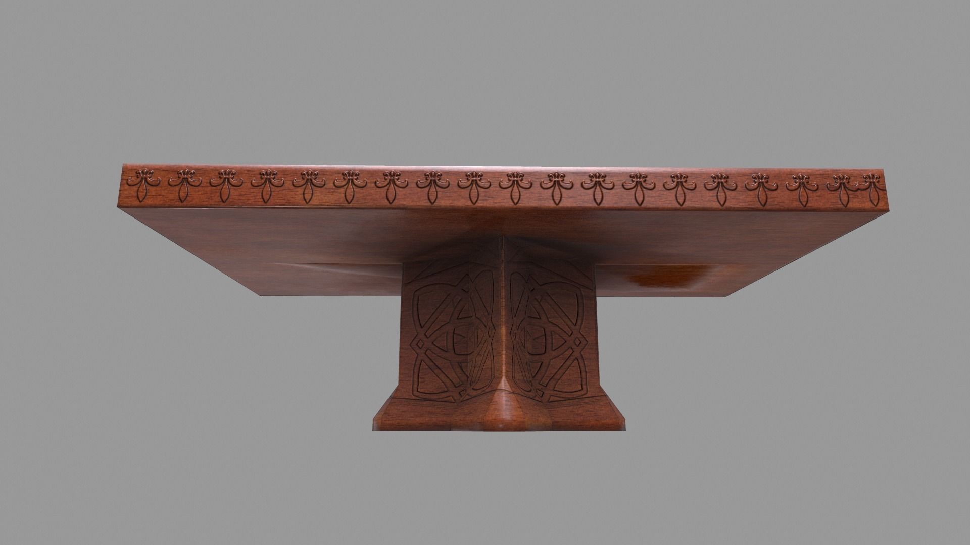Classic Table Low-poly 3D model_4