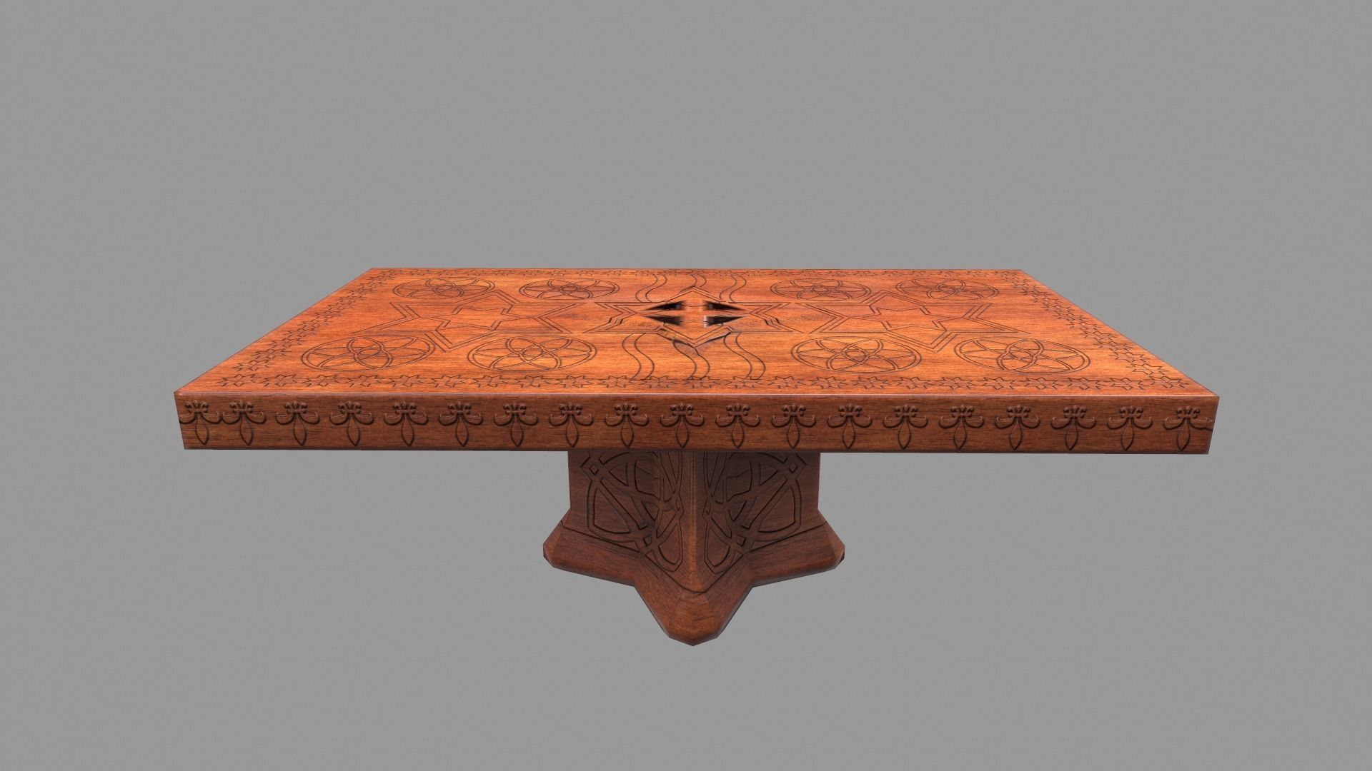 Classic Table Low-poly 3D model_1