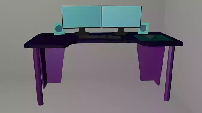Gaming table with two monitor