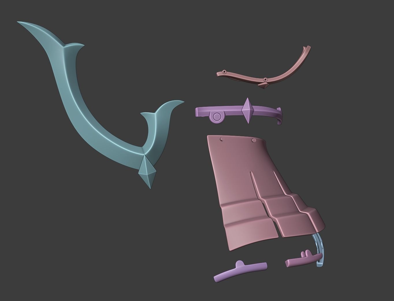 Raiden Shogun Boss Crown - 3D STL 3D print model_2