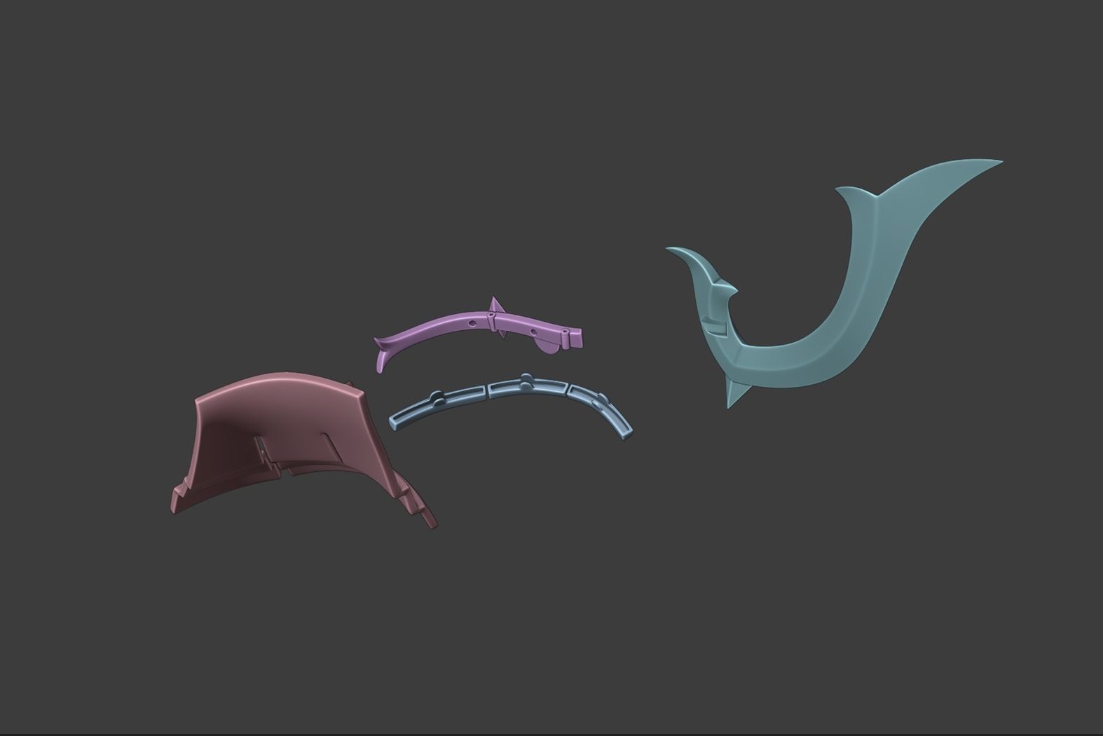 Raiden Shogun Boss Crown - 3D STL 3D print model_4