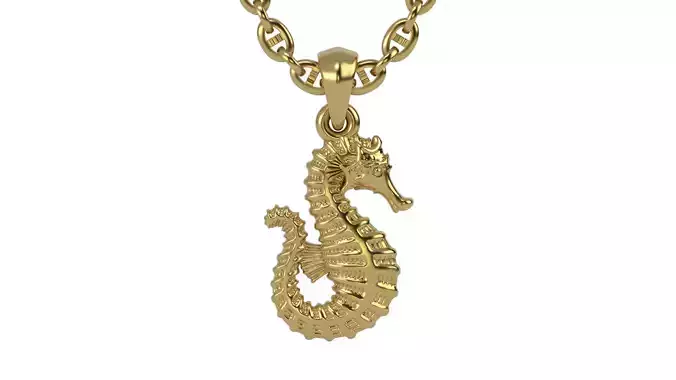 Seahorse pendant V1