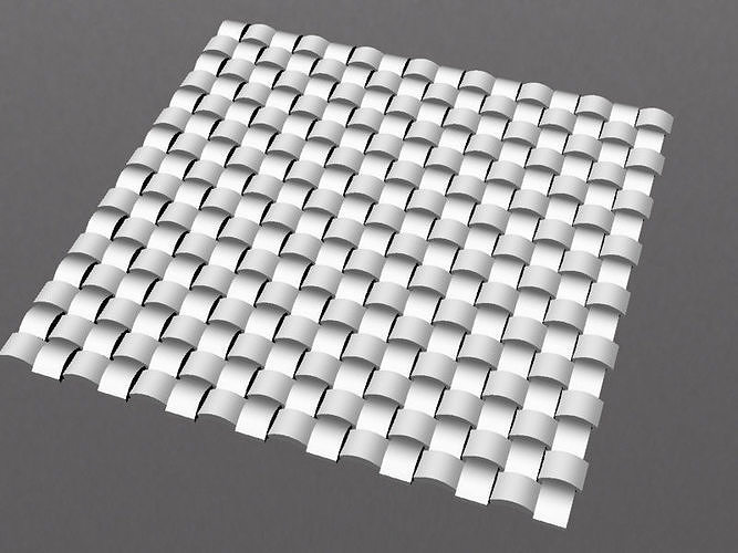 Panel Wall Woven Motif 3D model