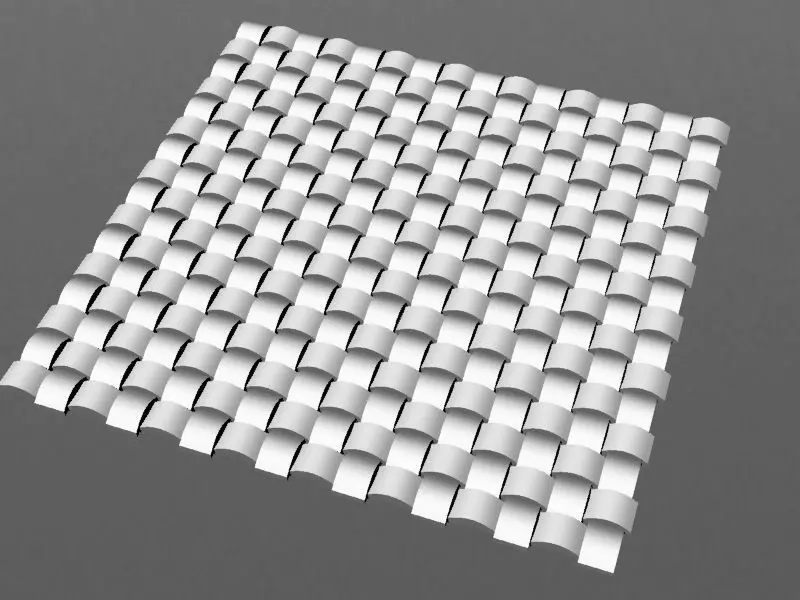 Panel Wall Woven Motif 3D model_0