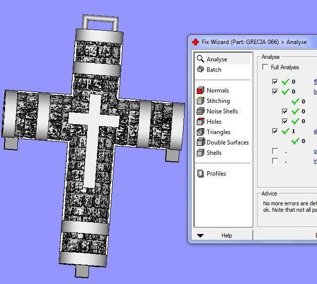 Cross patterned cross with texture saint jesus cristian  3D print model_11