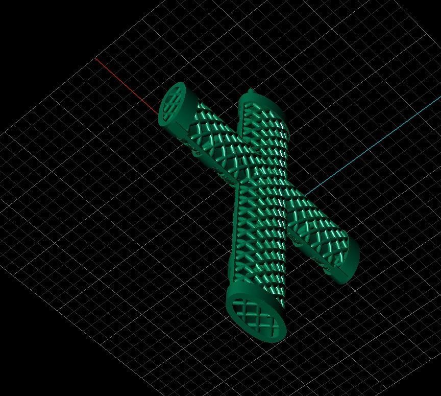 Cross patterned cross with texture saint jesus cristian  3D print model_18