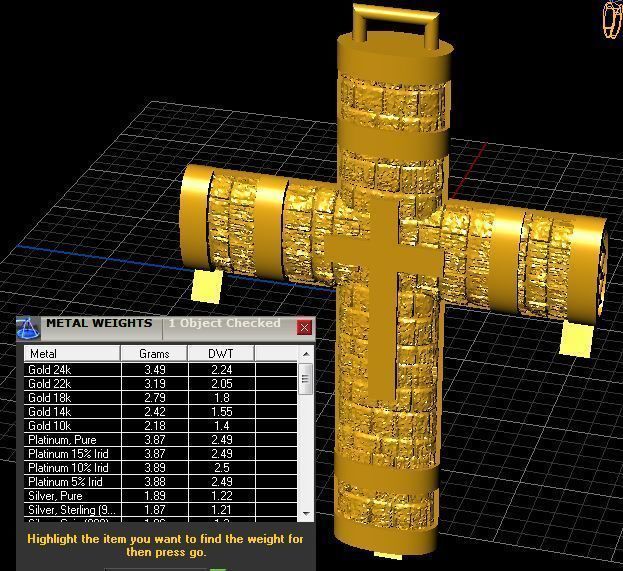 Cross patterned cross with texture saint jesus cristian  3D print model_14