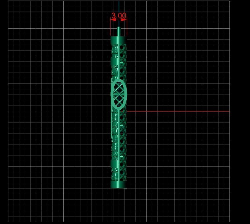 Cross patterned cross with texture saint jesus cristian  3D print model_28