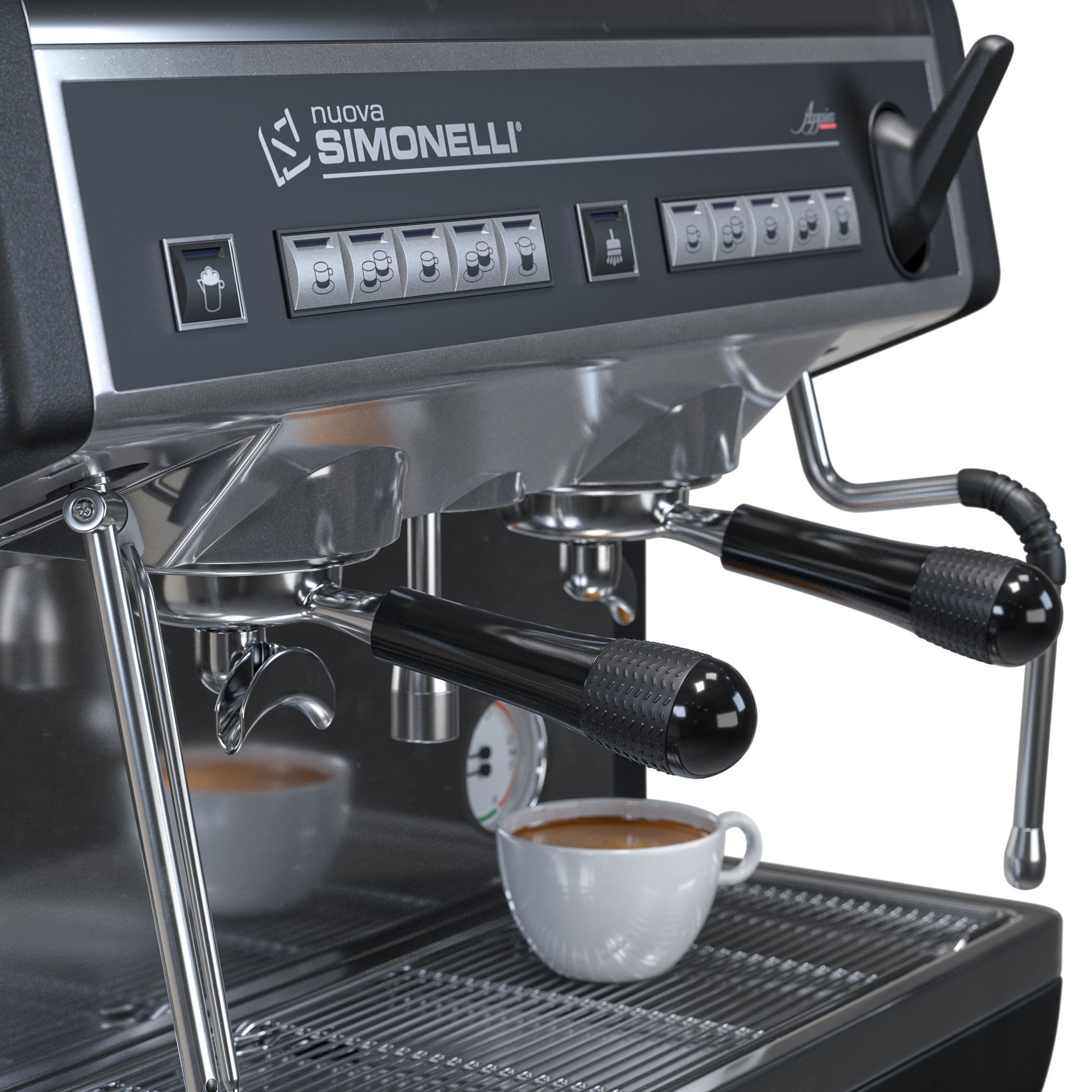 Coffee machine Nuova Simonelli Appia 2 Gr S Compact 3D model_2