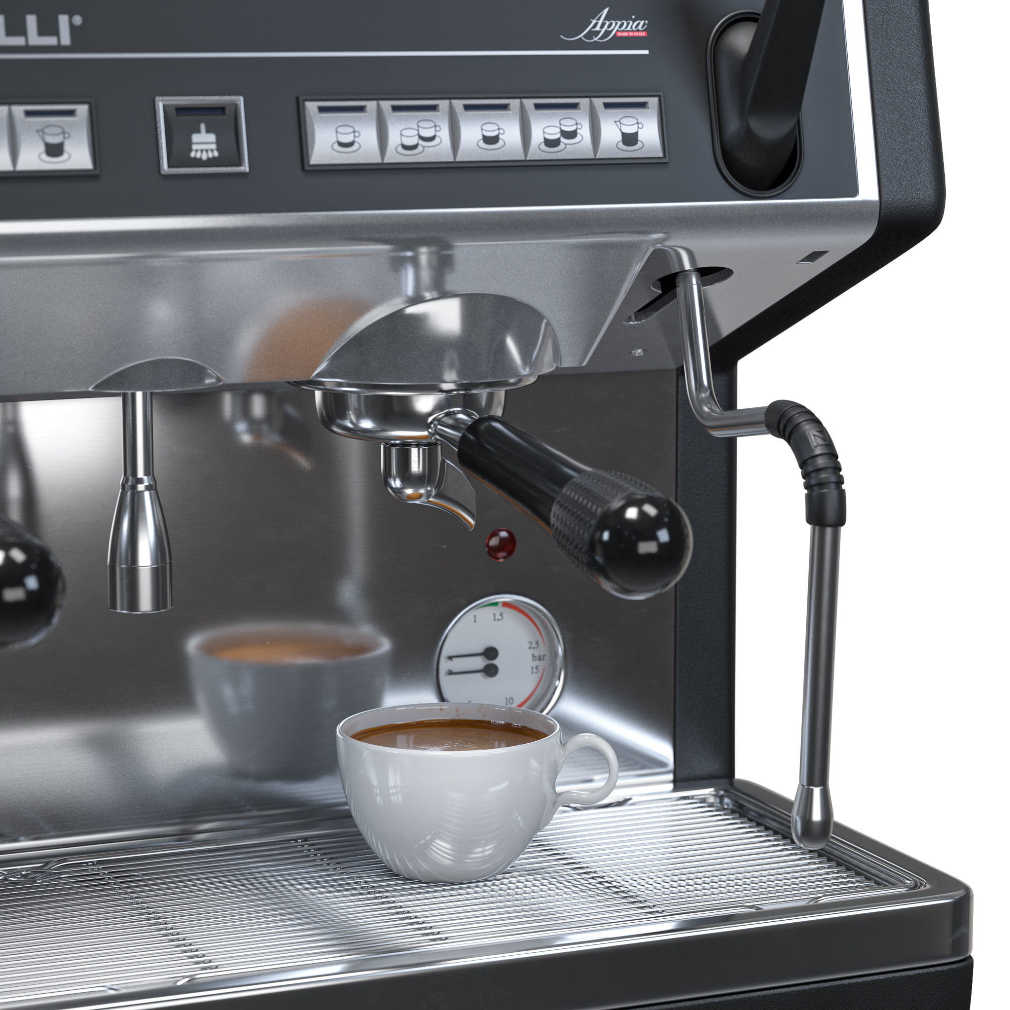 Coffee machine Nuova Simonelli Appia 2 Gr S Compact 3D model_3