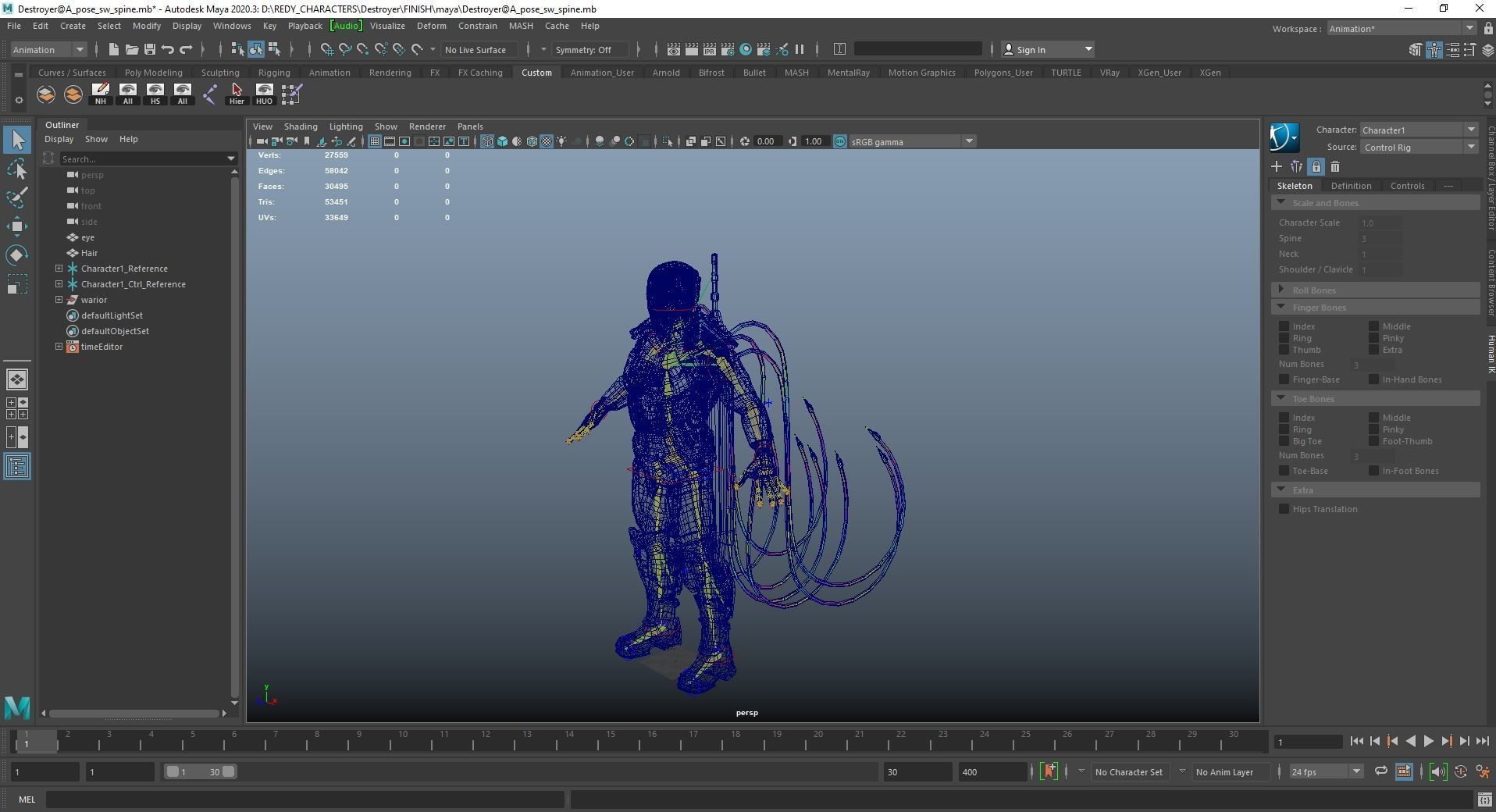 Destroyer Scifi  Low-poly 3D model_28