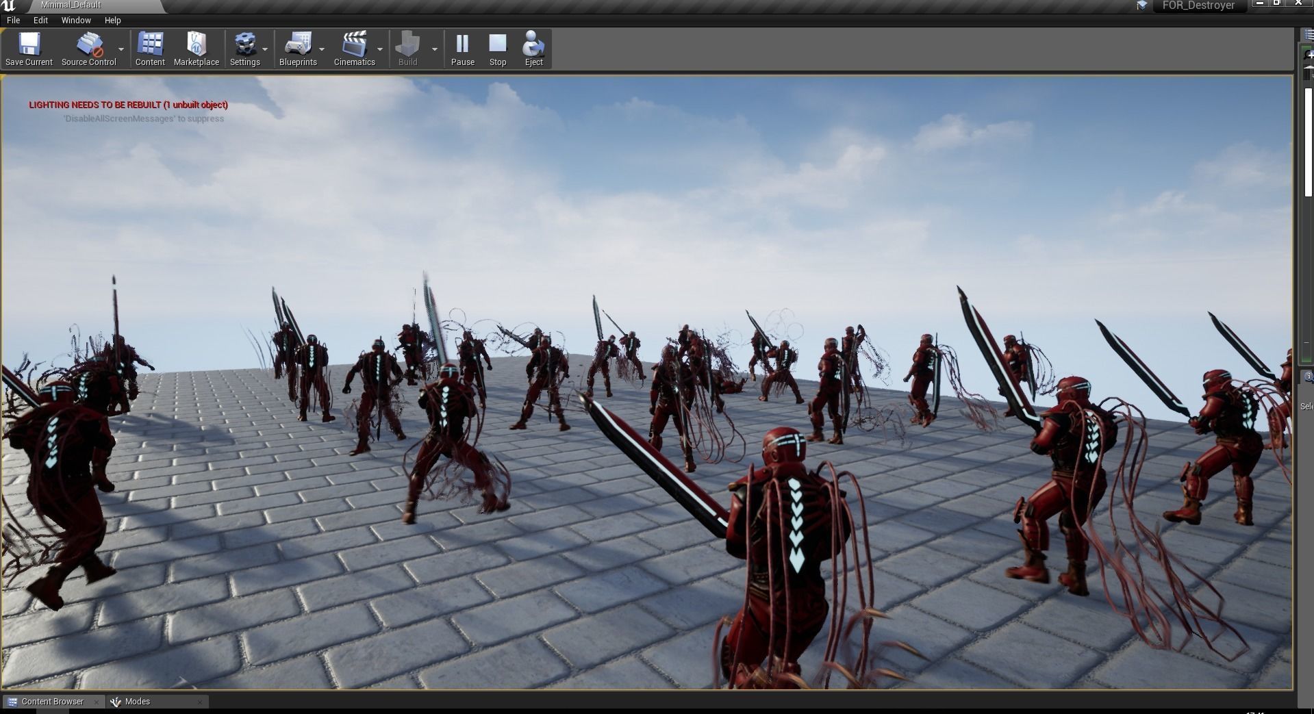 Destroyer Scifi  Low-poly 3D model_4