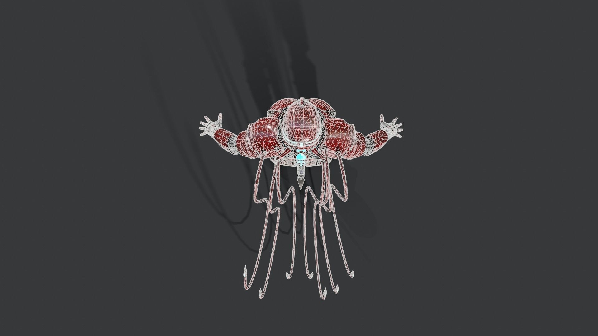 Destroyer Scifi  Low-poly 3D model_27