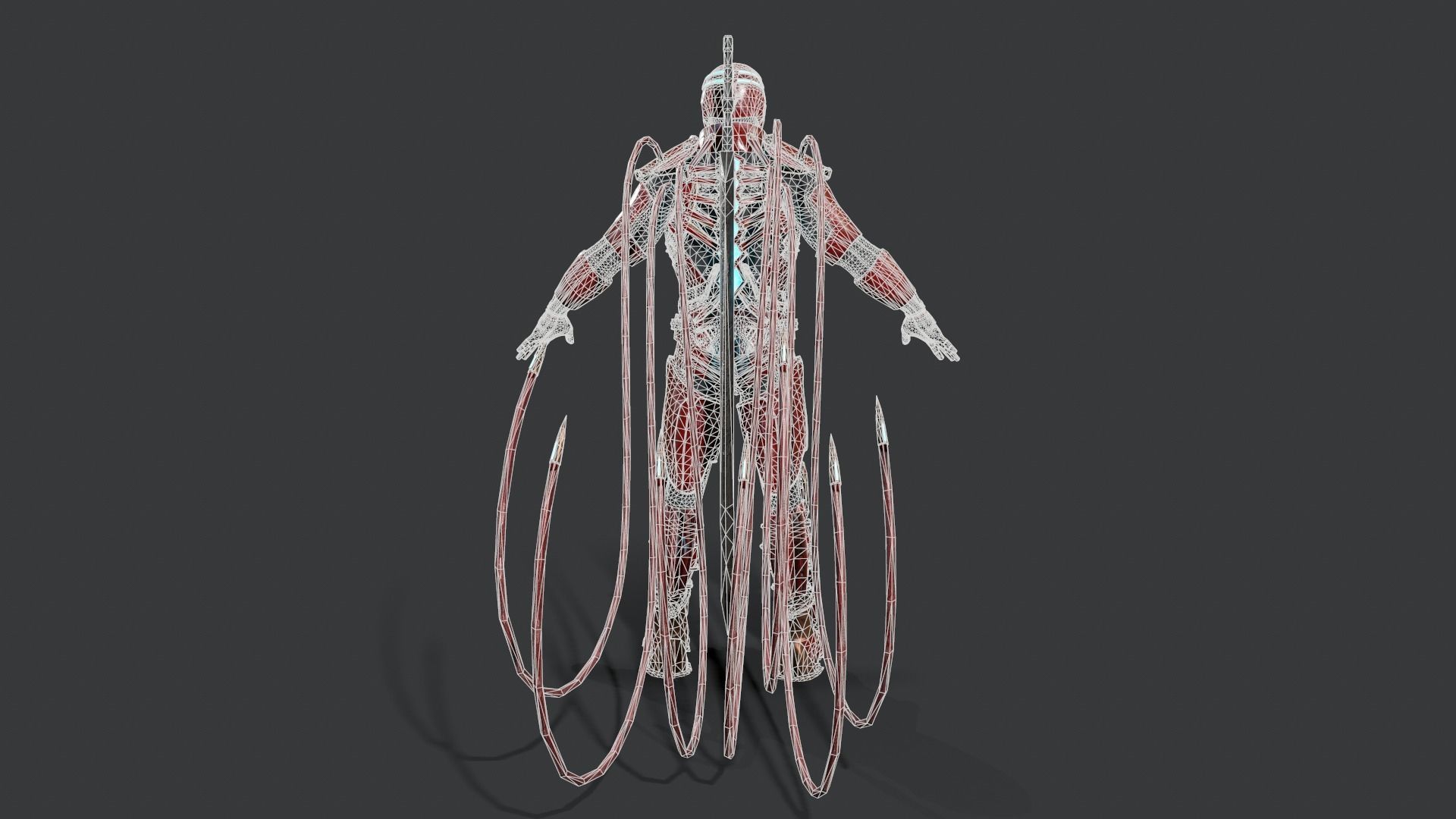 Destroyer Scifi  Low-poly 3D model_24