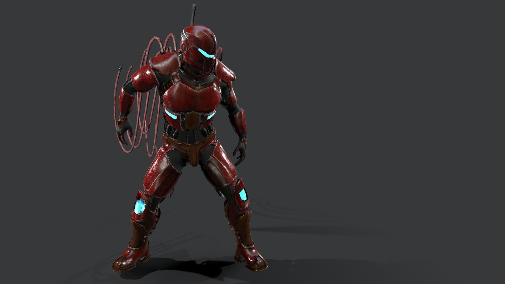 Destroyer Scifi  Low-poly 3D model_12