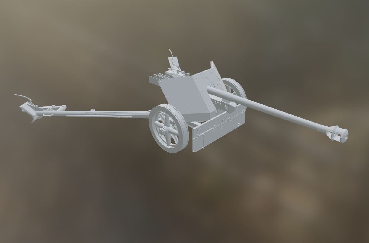 German Anti-tank pak 40 1-16 model 3D print model_2