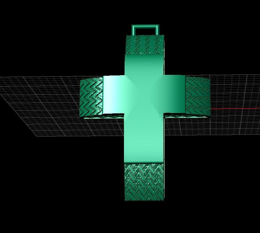 Cross patterned cross with texture saint jesus cristian 3 3D print model_22